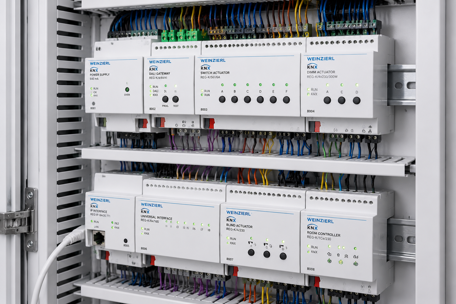 KNX-Komponenten im Smart-Home-Schaltschrank
